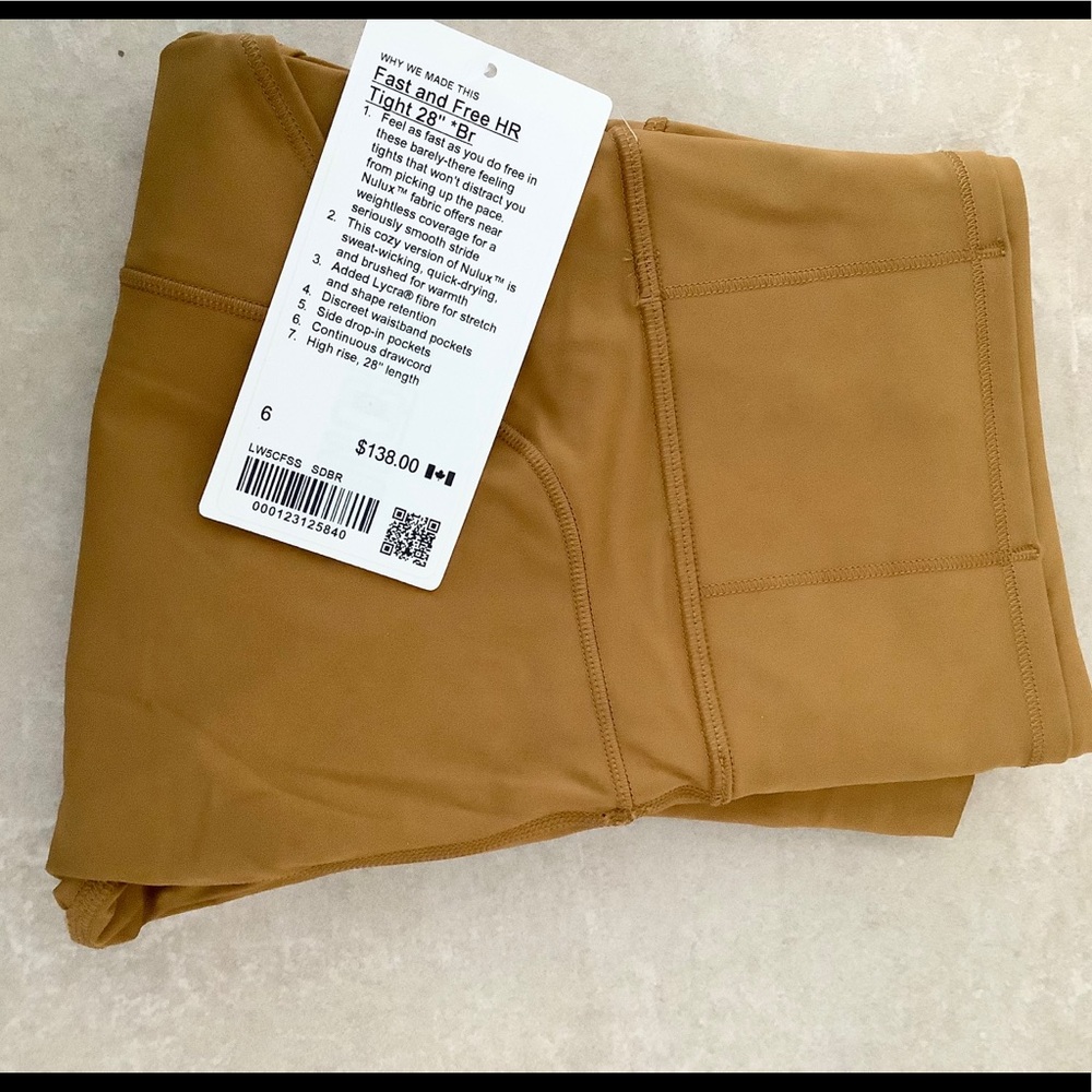 Fast and Free HR running tights SZ 6 NWT! 28”